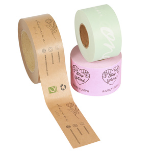 Cinta de Papel Kraft Autoadhesiva de Color Personalizada con Logotipo, Reforzada con Goma Termofusible para Sellado de Paquetes - Product Image 1