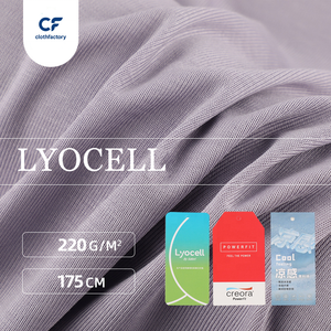 Tela <span class=keywords><strong>de</strong></span> Lyocell 92% Lyocell 8% Spandex, Tejido <span class=keywords><strong>de</strong></span> Punto 40S, 150gsm, 170cm, Jersey Suave, Cálido y Elástico para Camisetas y Suéteres - Product Image 1