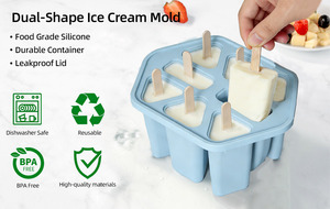 ISSILI DIY Two-Tone Silicone Ice Cube Tray, Food-Grade Silicone Popsicle & Ice <b>Cream</b> Mold - Product Image 5
