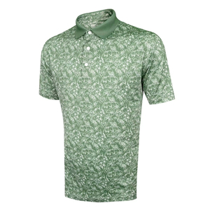 Camisetas de polo de golf de secado rápido de poliéster/LICRA para hombre, manga larga con estampado informal y decoración de botones, fabricadas en Vietnam - Product Image 1