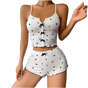 Halter Shorts Sexy Bow Solid Lace Casual Soft Comfortable Home Wear - Product Image 6