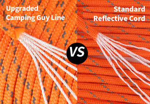 Ligne de Guy pour <span class=keywords><strong>le</strong></span> camping, très résistante, réfléchissante, 50m/100m, 100% polyester, épaisseur 4MM, nylon résistant à l'usure et aux UV, paracorde 550 - Product Image 5