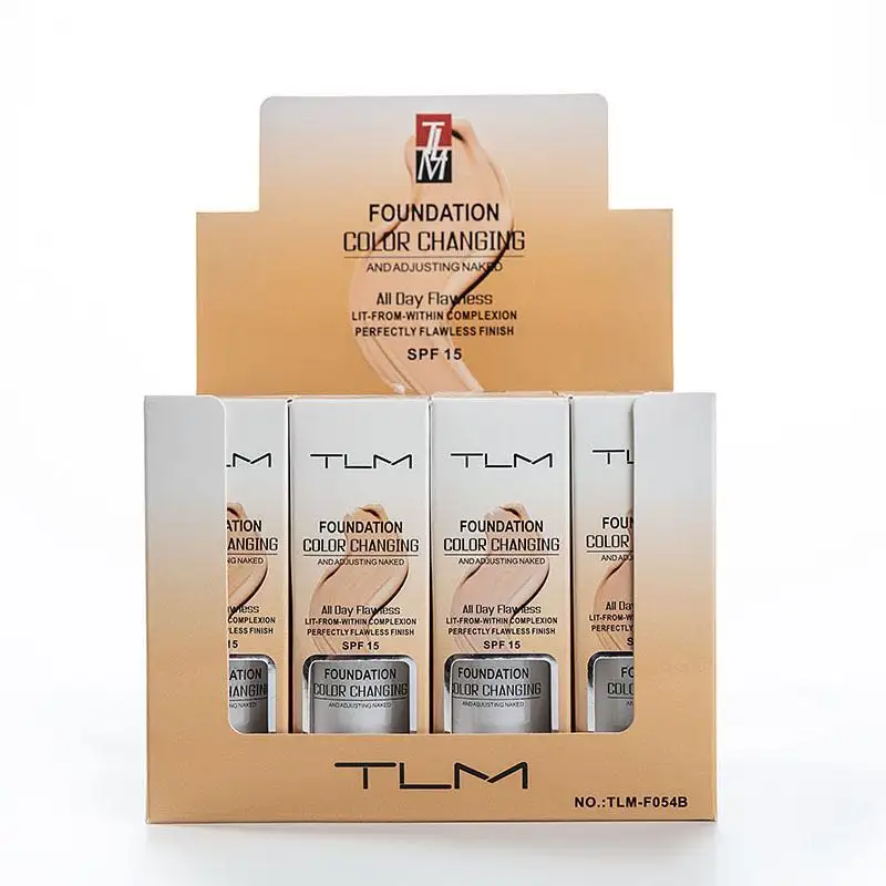 Tlm foundation profesional 30ML, Concealer penutup cair Makeup berubah warna tahan lama perawatan kulit Foundation