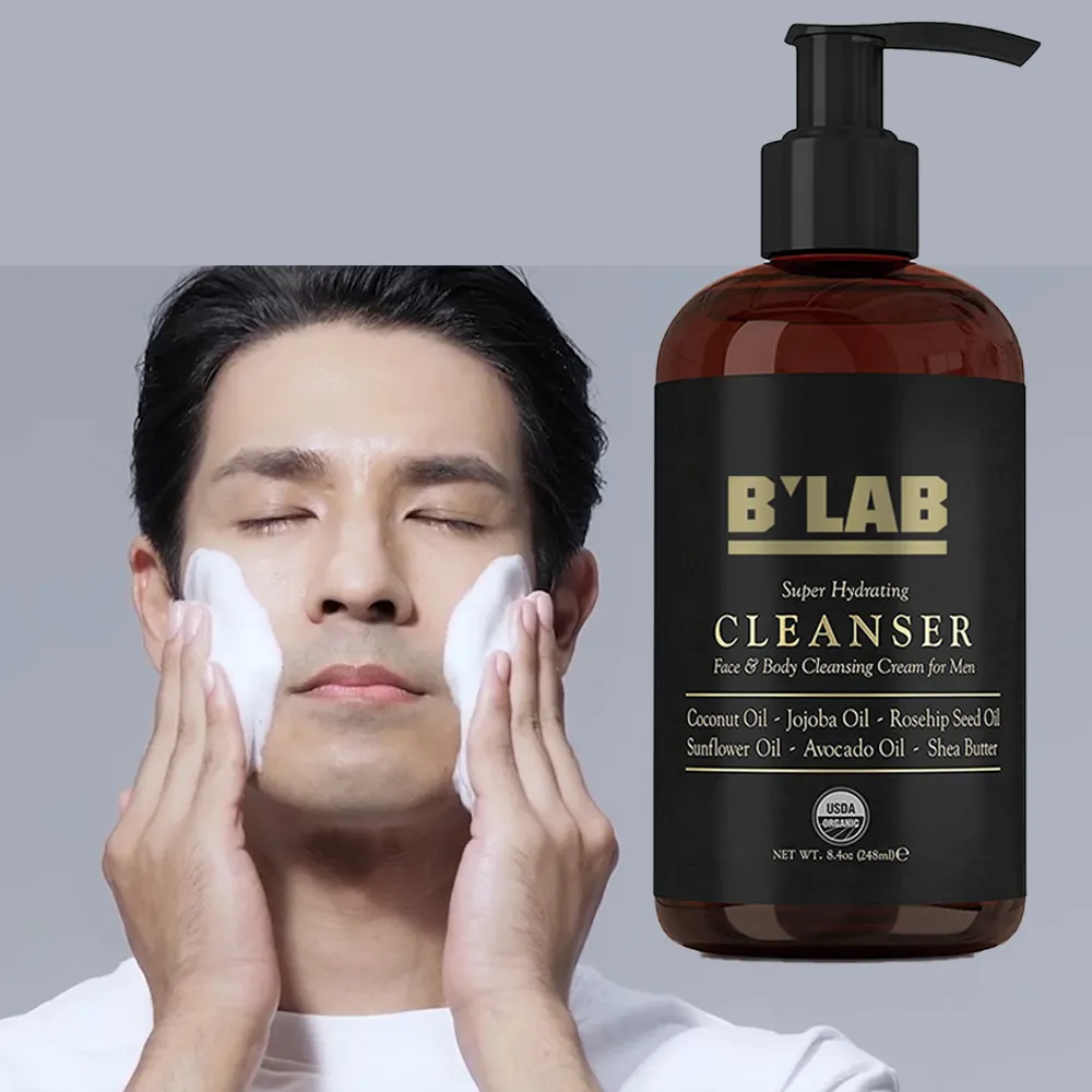 Private Label Men's Skin Care Products Facial Cleanser Natural Face Wash For Men