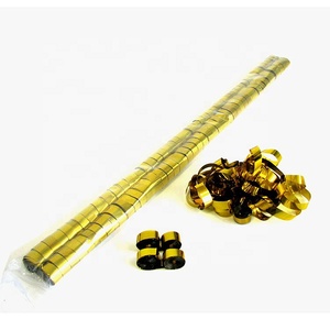 Poppers party 1,5 cm * 10m waterproof metallic gold paper streamers for canyons confetti - Product Image 1
