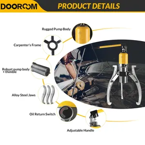 Dooroom Extrator de Rolamento de Roda Ajustável 5/10 Ton Três mandíbulas Extrator de Engrenagem Hidráulica do Cilindro de Remoção de Rolamento - Product Image 4