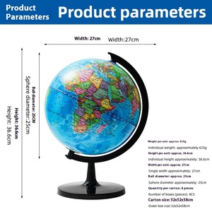 Regalo di fabbrica da 10 pollici in plastica leggera inglese multilingue per bambini delle scuole <span class=keywords><strong>medie</strong></span> per studenti Spanish Globe - Product Image 2