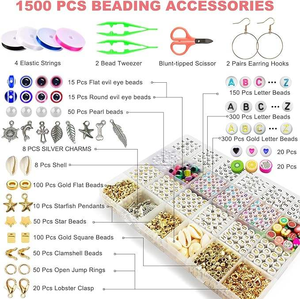 24 Color Mixed Round Polymer <b>Clay</b> <b>Beads</b> Ceramic Porcelain Jewelry Making <b>Kit</b> Pendant <b>Bracelet</b> Necklace - Product Image 3