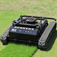 Tondeuse robotisée agricole à essence sur chenilles télécommandée pour la coupe de l'herbe en gros