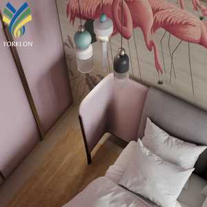 <span class=keywords><strong>Papier</strong></span> <span class=keywords><strong>peint</strong></span> personnalisé de style nordique moderne, paysage 3D, flamant rose, magnifique murale rose pour la chambre des petites filles, pour l'intérieur des hôtels - Product Image 5
