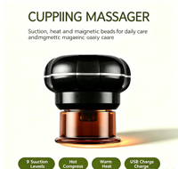 Masseur TENS à impulsions OEM ODM pour acupuncture et ventouses, avec recharge sans fil, compression, aspiration et machine Guasha pour le soulagement musculaire