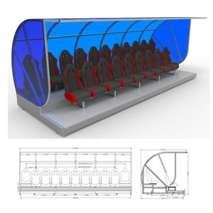 مقصورة بدلاء فاخرة متحركة من طابقين مع مقاعد VIP للفرق الاحتياطية في مجال الرياضة والترفيه - Product Image 3