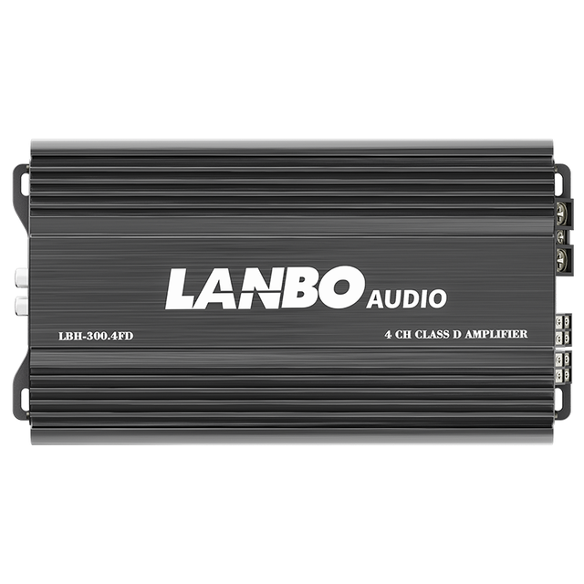 New LBH-300.4FD 4CH Full Range Class D Car Amp 300W X 4 RMS High Efficiency Digital
