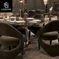 Fabricant de Offre Spéciale Prix d'usine Personnalisation de meubles de salle à manger au design de luxe Ensemble de tables à manger haut de gamme en marbre