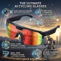 Lunettes Intelligentes de Sport Transfrontalières avec Écran Transparent HD1080P, Anti-Éblouissement et Protection UV