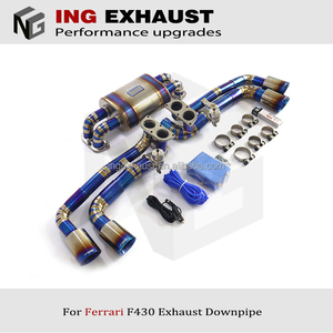 ING Nouveau style Performance 2005 et plus Ferrari F430 <span class=keywords><strong>Scuderia</strong></span> 6.3 Échappement Catback en alliage de titane Tuyau d'échappement de voiture Pièces automobiles - Product Image 6