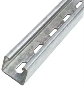 热浸镀锌开槽支柱槽钢1-5/8 ”pur条结构钢截面开槽