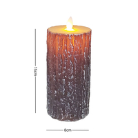 Lampe LED en forme de souche de pin avec flamme vacillante dynamique, sans flamme, pour décoration intérieure et ambiance festive