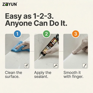 Sellador de Silicona Higiénico, Resistente al Moho, Fácil de Limpiar, Especializado en Color Negro para Cocina, Baño, Baños Públicos y Vestuarios - Product Image 3