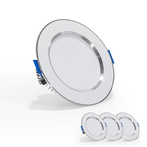 Panel LED Redondo Empotrable de 7W 6500K Ultra Delgado de Aluminio de 4 Pulgadas para Sala de Estar, Dormitorio, Oficina, Cocina - Product Image 1