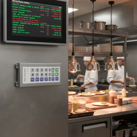 Nuevo Teclado Inalámbrico 2.4G LIFPOS para Sistema de Visualización de Cocina (KDS) con Teclas Totalmente Programables y Barra de Atención para Pedidos en Restaurantes