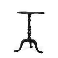 Table d'appoint vintage haut de gamme en faux marbre peinte à la main, options colorées, design colonne torsadée pour salon