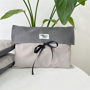 CH Custom Muslin Organic Cotton Dust Bag Ribbon Tie Fashion Contrast Color Envelope Pouch Elegant Dust Cover for <b>Storage</b> - Product Image 6