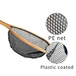 Draagbare Houten Handvat Visnet Beek Rubber Vlieg Visnet Schepnet Stroomnet - Product Image 4