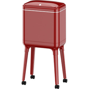 Tall Portable Trash Can With Lid Rectangular Indoor Use For Kitchen And Living Room High Capacity No Bending Required - Product Image 5