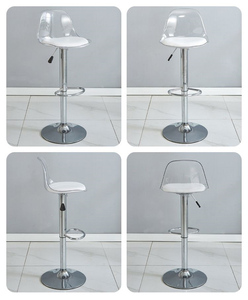 Chaises de <span class=keywords><strong>bar</strong></span> modernes réglables en acier, tabourets hauts pour <span class=keywords><strong>bar</strong></span> à domicile et usage hôtelier avec fonction pivotante et design écologique - Product Image 3
