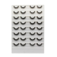 Vente en gros de faux cils en soie de vison 3D Sulv Faux cils faits à la main pleine bande de cils d'oeil de chat Commande minimum 10 paires
