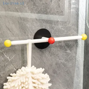 Toallero de pared sin perforaciones, ahorra espacio, estante para zapatos, colgador de toallas impermeable, accesorios de baño - Product Image 5