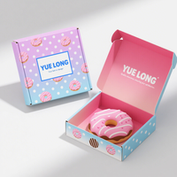 Conception Personnalisée Logo Eco Friend Impression de Qualité Alimentaire Pliable Gâteau Alimentaire Cookie Pain Pâtisserie Donut Macaron Boîtes d'Emballage en Papier