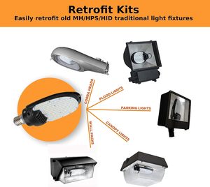 7290lm 5000K ánh sáng ban ngày 250W HID tương đương E39 <span class=keywords><strong>Mogul</strong></span> cơ sở dẫn trang bị thêm bóng đèn <span class=keywords><strong>100</strong></span>-277V, UL được liệt kê ngoài trời khu vực chiếu sáng - Product Image 5