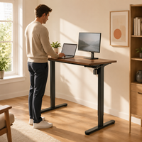 Table d'appoint ergonomique moderne en acier robuste pour ordinateur portable, réglable en hauteur, inclinable, pour bureau et usage commercial