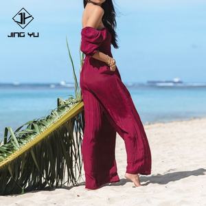 Mono de Playa Casual Estampado para Mujer, Diseño Personalizado de Hawái, 100% Rayón Viscosa, Talla Grande, para Vacaciones - Product Image 4