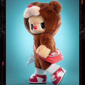Edizione limitata 35cm orso gigante peluche ribelle orso bruno pagliaccio figurina da collezione - Product Image 4