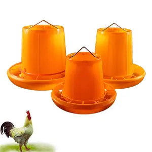 Animal Poultry Farm Feeder Drinker 3kg 7kg 10kg Chicken Feeders And Drinkers Automatic Plastic Poultry Feeders