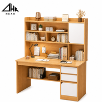 Bureau d'écriture moderne en bois avec étagère pour chambre à coucher ou bureau