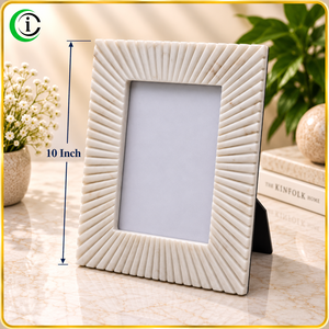 Marco de Fotos Familiar de Mármol de Lujo CCI de 10 Pulgadas, Exhibición de Fotos de Piedra Natural para Recuerdos de Boda, Decoración Elegante para el Hogar Familiar - Product Image 2