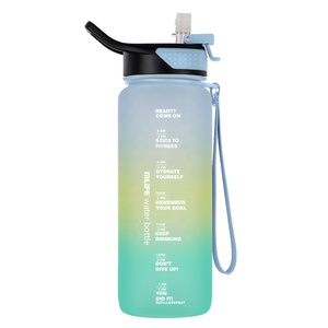 Nhựa tái sử dụng chai nước Đi Bộ Đường Dài Xe Đạp chai nước uống trực tiếp phòng tập thể dục chai nước biểu tượng tùy chỉnh 1L BPA free - Product Image 4