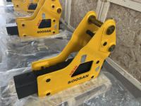 Casse-roche hydraulique latéral de marque SB30 pour excavatrices de 2 à 4,5 tonnes, poids 144 kg, couleur jaune, garantie 1 an