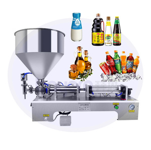 เครื่องบรรจุของเหลวแบบนิวเมติกสำหรับซอส ซอสซีอิ๊ว แยม นม น้ำ น้ำผึ้ง ครีมเครื่องสำอาง บรรจุขวดแนวนอน - Product Image 1