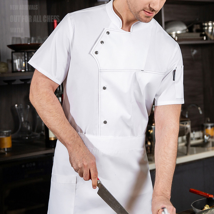 Unisex Short Sleeve Chef Uniform Kitchen