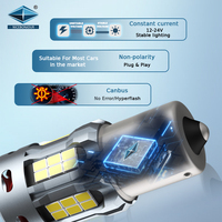Sistema de iluminación automática 1200LM bombilla T20 3020 señales de giro Led 1156 1157 luz de freno S25 Canbus luces de coche T25 accesorios para vehículos