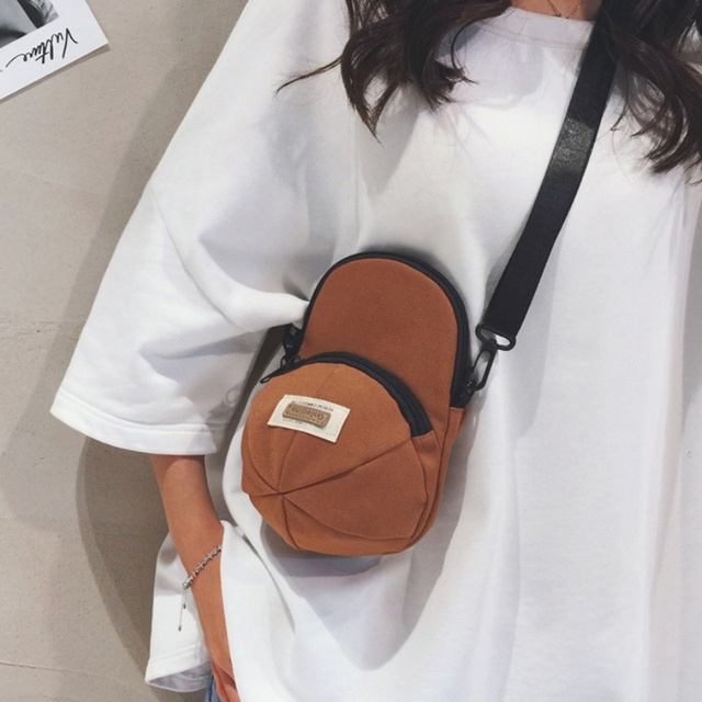 Canvas Mini Crossbody Bag Unisex Shoulder Pouch Versatile Phone Holder Travel Chest Bag