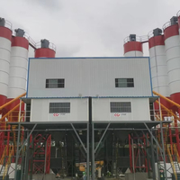 HZS120 Elektrische Container-Betonmischanlage mit Doppelwellen-Zwangsmischer 120m/h für Autobahn- und Brückenprojekte