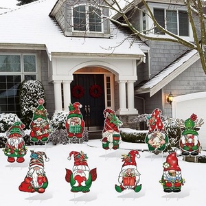 Letreros Navideños para Jardín, Adornos de Gnomos, Estacas para Jardín, Decoraciones para Exteriores, Césped, Patio, Camino, Invierno y Festividades - Product Image 1