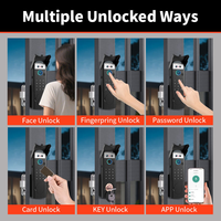Serrure de porte intelligente avec caméra, reconnaissance faciale 3D, étanche, interphone vidéo Tuya, empreinte digitale numérique, pour portail extérieur de jardin