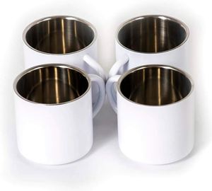 แก้วกาแฟสแตนเลส 304 แก้วมีหูจับเดี่ยว แก้วน้ำเด็กอนุบาลมีหูจับเดี่ยว - Product Image 4